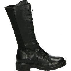 Kozaki - 132311 NERO. Czarne buty zimowe damskie marki Venezia, z materiału, na obcasie. Za 639,00 zł.