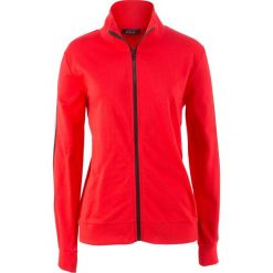 Bluzy damskie: Bluza rozpinana z paskami bonprix truskawkowy