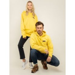 Bluza Napapijri Base H N0YIV8. Żółte bluzy damskie Napapijri, l, bez wzorów, z bawełny, bez rękawów, bez kaptura. W wyprzedaży za 249,00 zł.