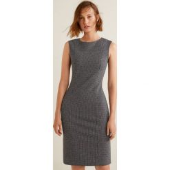 Mango - Sukienka Pekin. Szare sukienki mini Mango, na co dzień, l, z elastanu, casualowe, z okrągłym kołnierzem, dopasowane. Za 139,90 zł.