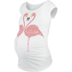 Odzież ciążowa Flamingos T-Shirt biały. Biała bluzki ciążowe marki Odzież ciążowa, xl. Za 54,90 zł.