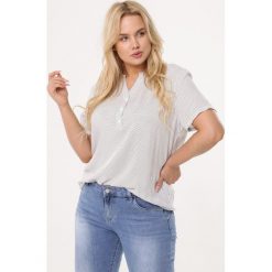 Biała Bluzka Clay. Białe bluzki damskie Born2be, xl, bez wzorów, bez kołnierzyka, bez rękawów. W wyprzedaży za 54,99 zł.
