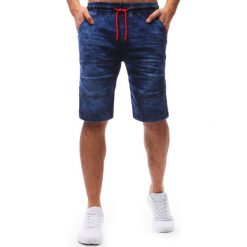 Spodenki i szorty męskie: Spodenki męskie denim look niebieskie (sx0596)