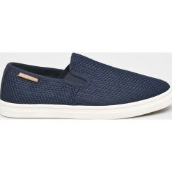 Gant - Półbuty. Niebieskie mokasyny męskie GANT, na co dzień, bez wzorów, z materiału, casualowe, z okrągłym noskiem, bez zapięcia. Za 269,90 zł.