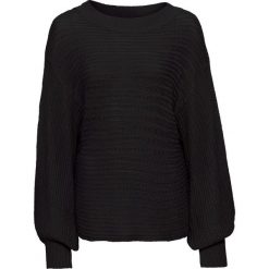 Swetry oversize damskie: Sweter oversize w ażurowy wzór bonprix czarny