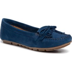 Mokasyny LASOCKI - OCE-NAVONA-05 Blue. Niebieskie mokasyny damskie Lasocki, ze skóry, na płaskiej podeszwie. Za 139,99 zł.