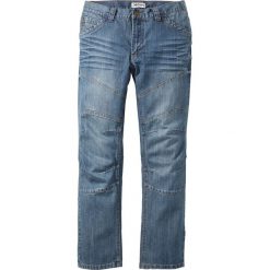 Dżinsy Regular Fit Straight bonprix niebieski "used". Niebieskie jeansy męskie bonprix, m, bez wzorów, klasyczne. Za 109,99 zł.