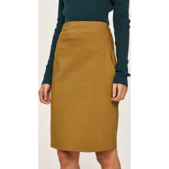 Answear - Spódnica. Zielone spódniczki damskie ANSWEAR, na co dzień, s, bez wzorów, z bawełny, casualowe, z podwyższonym stanem, mini, ołówkowe. W wyprzedaży za 59,90 zł.