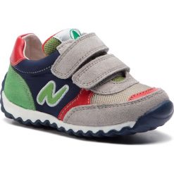 Sneakersy NATURINO - Brady 0012013742.01.1B27 Grigio/Navy/Verde/Rosso. Szare trampki chłopięce marki Naturino, bez wzorów, ze skóry, na rzepy. Za 329,00 zł.