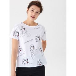 T-shirt z grafiką - Biały. Białe t-shirty damskie House, s, bez wzorów, bez kołnierzyka. W wyprzedaży za 19,99 zł.
