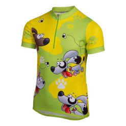 Etape Koszulka Kolarska Rio Zielony/Żółty 140/146. Żółte bluzki sportowe damskie Etape, bez wzorów, ze skóry, bez kołnierzyka, bez rękawów, bez kaptura, rowerowe. Za 99,00 zł.