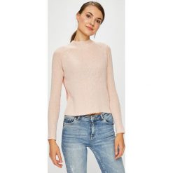 Review - Sweter. Niebieskie swetry damskie Review, s, bez wzorów, z poliesteru, z krótkim rękawem, krótkie, bez kaptura. W wyprzedaży za 59,90 zł.