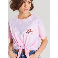 Koszulka We are creators - Różowy. Różowe koszulki damskie Cropp, s, bez wzorów, bez kołnierzyka, bez rękawów. Za 49,99 zł.