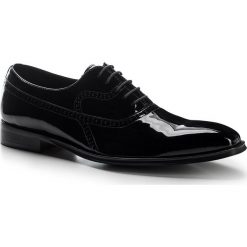 Buty męskie. Czarne buty wizytowe męskie Wittchen, ze skóry, bez zapięcia. W wyprzedaży za 243,01 zł.