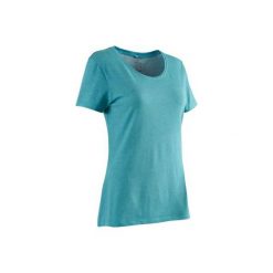 Koszulka krótki rękaw Gym & Pilates 500 damska. Niebieskie bluzki sportowe damskie marki DOMYOS, xs, z elastanu. Za 19,99 zł.