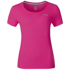 Bluzki ażurowe: Odlo Koszulka damska T-shirt crew s/s neck MAREN różowa r. XL (221821)