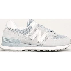 New Balance - Buty WL574OAA. Szare buty sportowe damskie New Balance, bez wzorów, ze skóry, sportowe. Za 349,90 zł.