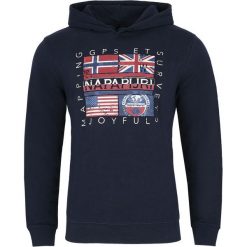 Bluza Napapijri. Szare bluzy męskie xl, bez wzorów, z jeansu, z włoskim kołnierzykiem, bez rękawów, bez kaptura. Za 429,00 zł.
