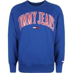 Tommy Jeans Bluza "Clean Collegiate". Bluzy męskie TOMMY HILFIGER, z nadrukiem, z jeansu, z okrągłym kołnierzem, bez rękawów, bez kaptura. Za 299,00 zł.