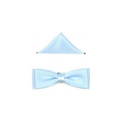 Błękitna mucha męska slim B17. Niebieskie muszki męskie Modini Moda Męska, na co dzień, bez wzorów, z tkaniny, eleganckie. Za 45,00 zł.