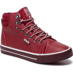 Trampki BIG STAR - EE274412 Red. Czerwone półbuty damskie BIG STAR, na co dzień, bez wzorów, z gumy, retro, bez obcasa, na płaskiej podeszwie, bez zapięcia. Za 129,00 zł.