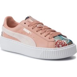 Sneakersy PUMA - Platform Hyper Emb Wn's 366123 02 Peach Beige. Różowe półbuty damskie Puma, na co dzień, bez wzorów, ze skóry, bez obcasa, na płaskiej podeszwie, bez zapięcia. W wyprzedaży za 259,99 zł.