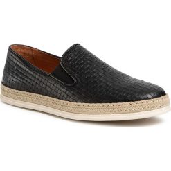 Espadryle QUAZI - QZ-64-04-000652 101. Czarne espadryle męskie QUAZI, bez wzorów, ze skóry, bez zapięcia. W wyprzedaży za 239,00 zł.