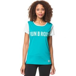 Koszulka funkcyjna "Cutback" w kolorze turkusowo-miętowym. Niebieskie t-shirty damskie Roxy, xs, z materiału. W wyprzedaży za 75,95 zł.