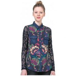 Desigual Koszula Damska Lace S Niebieski. Niebieskie koszule damskie Desigual, s. W wyprzedaży za 238,00 zł.