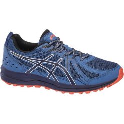 Buty męskie do biegania Asics niebieskie. Niebieskie buty sportowe męskie Asics, z gumy, bez zapięcia, do biegania. Za 239,90 zł.
