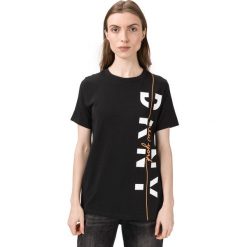 DKNY Koszulka Czarny. Czarne topy damskie DKNY, xs, z nadrukiem, z elastanu, bez kołnierzyka. Za 221,95 zł.