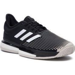 Buty adidas - SoleCourt Boost M Clay G26293 Cblack/Ftwwht/Rawwht. Czarne buty sportowe męskie Adidas, z tworzywa sztucznego, bez zapięcia, tenisowe. W wyprzedaży za 469,00 zł.