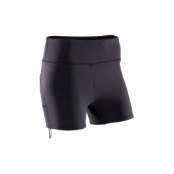 Spodenki YOGA. Czarne bermudy damskie DOMYOS, z elastanu. Za 64,99 zł.
