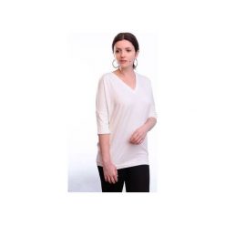 Bluzka letnia biel. Białe bluzki damskie Studio erer, s, bez wzorów, z elastanu, rockowe, bez kołnierzyka, bez rękawów. Za 169,00 zł.