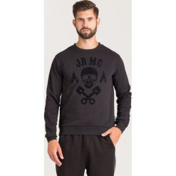BLUZA KRIMMELL JOHN RICHMOND. Czarne bluzy męskie John Richmond, m, z nadrukiem, z bawełny, z okrągłym kołnierzem, bez rękawów, bez kaptura. Za 311,40 zł.