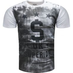 Koszulka męska t-shirt biały Recea. Białe koszulki męskie Recea, xl, z nadrukiem, z bawełny, klasyczne, bez kołnierzyka, bez rękawów. W wyprzedaży za 25,99 zł.