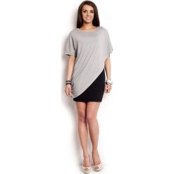 Sukienka mini. Szare sukienki mini marki Fasardi, l, oversize. Za 48,20 zł.