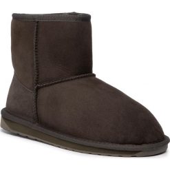 Buty EMU AUSTRALIA - Stinger Mini W10003 Dark Olive. Zielone kozaki damskie EMU Australia, ze skóry, klasyczne, bez obcasa, bez zapięcia. W wyprzedaży za 339,00 zł.