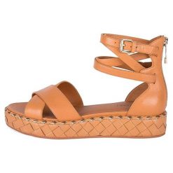 What For sandały damskie 39 brązowy. Pomarańczowe sandały damskie What For, bez wzorów, bez obcasa, na platformie, bez zapięcia. Za 399,00 zł.