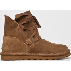Bearpaw - Śniegowce Zora. Pomarańczowe śniegowce damskie Bearpaw, ze skóry, bez zapięcia. W wyprzedaży za 399,90 zł.