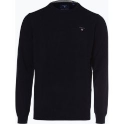 Gant - Sweter męski, niebieski. Niebieskie swetry klasyczne męskie GANT, l, z haftami, z wełny. Za 449,95 zł.