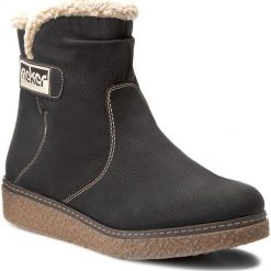 Botki damskie lity: Botki RIEKER - Y4084-00 Black Combination