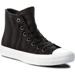Trampki CONVERSE - Ctas II Hi 155493C Black/White/Gum. Czarne półbuty damskie Converse, bez wzorów, z gumy, bez obcasa, na płaskiej podeszwie, bez zapięcia. W wyprzedaży za 209,00 zł.
