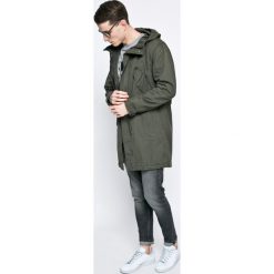 Review - Parka. Zielone płaszcze męskie Review, xl, bez wzorów, z bawełny, długie, z kapturem. W wyprzedaży za 179,90 zł.