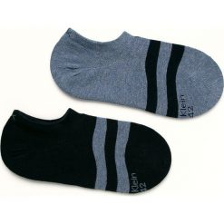 Calvin Klein - Stopki (2-pack). Białe skarpetki męskie Calvin Klein, z nadrukiem, z elastanu. Za 59,90 zł.