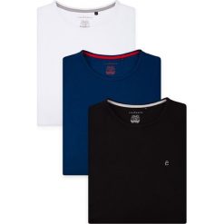 Zestaw 3 Koszulek Jenson. Szare t-shirty męskie LANCERTO, m, bez wzorów, z bawełny, klasyczne, z okrągłym kołnierzem. W wyprzedaży za 199,90 zł.