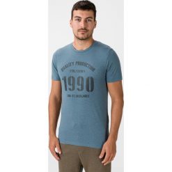 Jack & Jones Jay Koszulka Niebieski. Niebieskie podkoszulki męskie Jack & Jones, l, z haftami, z bawełny, bez kołnierzyka, z krótkim rękawem, krótkie. Za 44,95 zł.