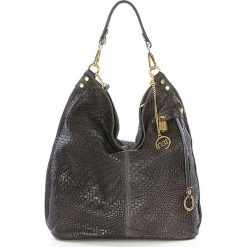 Torebki klasyczne damskie: Skórzana torebka w kolorze antracytowym – 42 x 38 x 17 cm