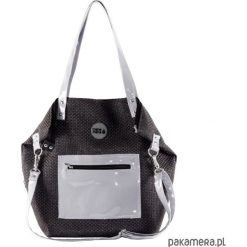 Torebki klasyczne damskie: Torba Worek Black & Grey Pocket