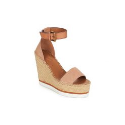 Espadryle See by Chloé SB26152. Brązowe espadryle damskie See by Chloé, bez wzorów, bez obcasa. W wyprzedaży za 751,20 zł.